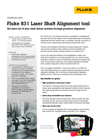 Thumbnail of document Data Sheet - 831 Laser Shaft Alignment Tool